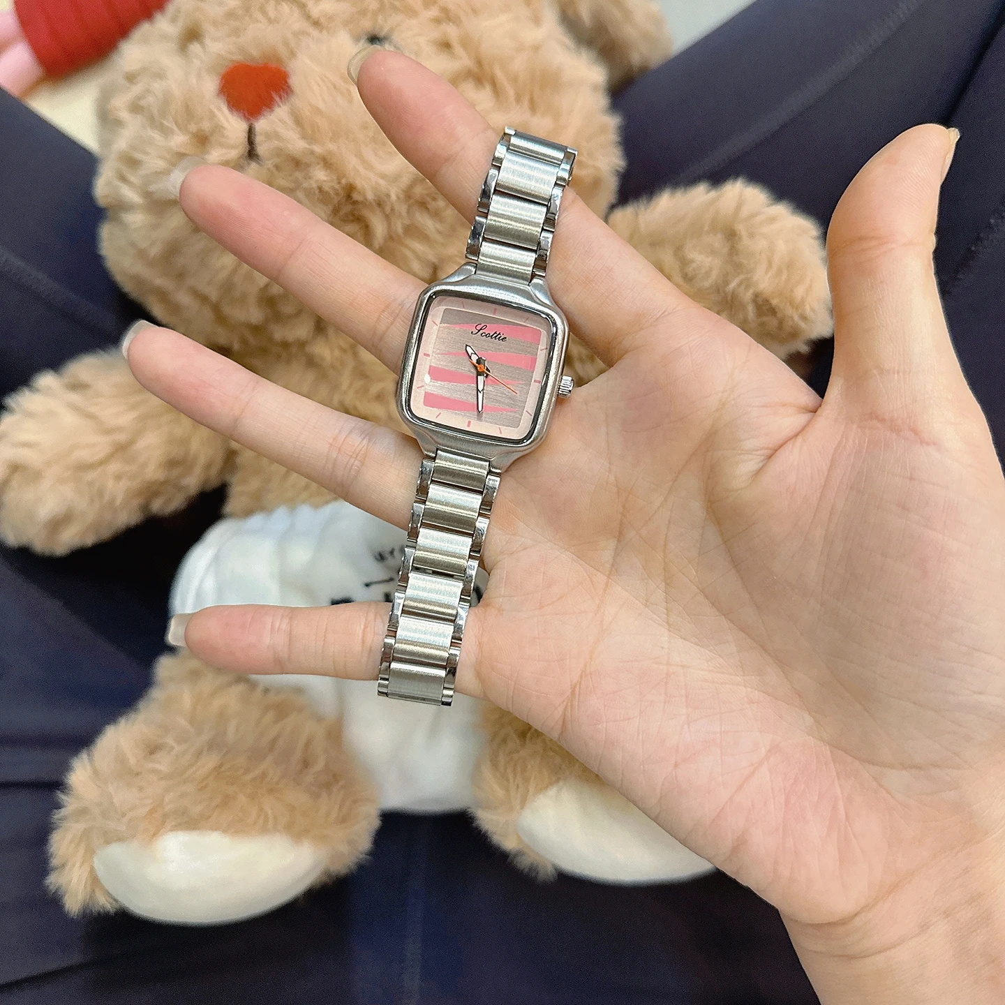 الدوبامين موضة ساعة نسائية 2025 جديد فاخر المتخصصة ساعة كوارتز عادية بسيطة لطيف الفتاة ساعة كلية نمط ساعة متقدمة #6