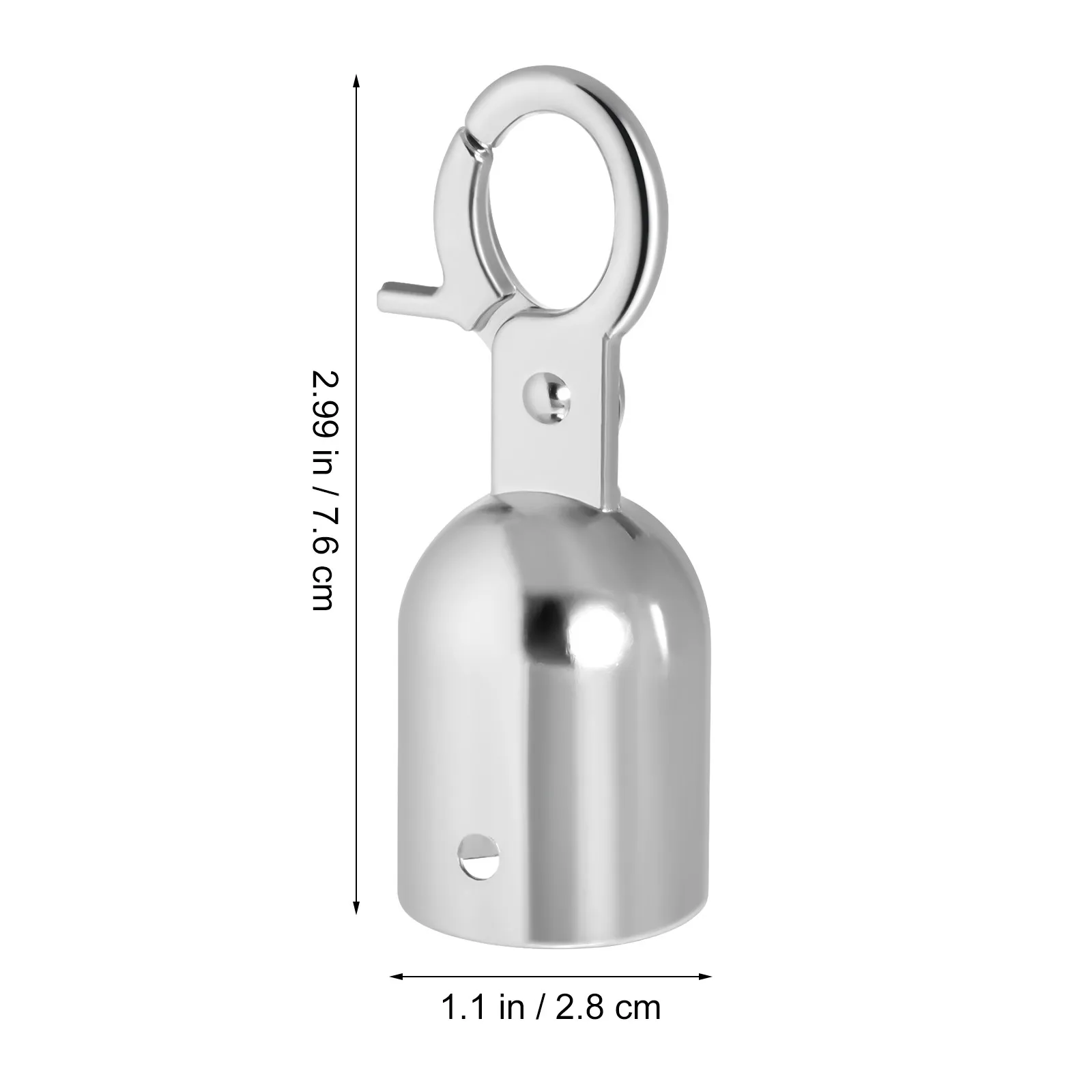 2Pcs Decking Rope End Cap with Snap Hook Stainless Steel Rope End Fastener for Balustrades Railings Safety Guardrail