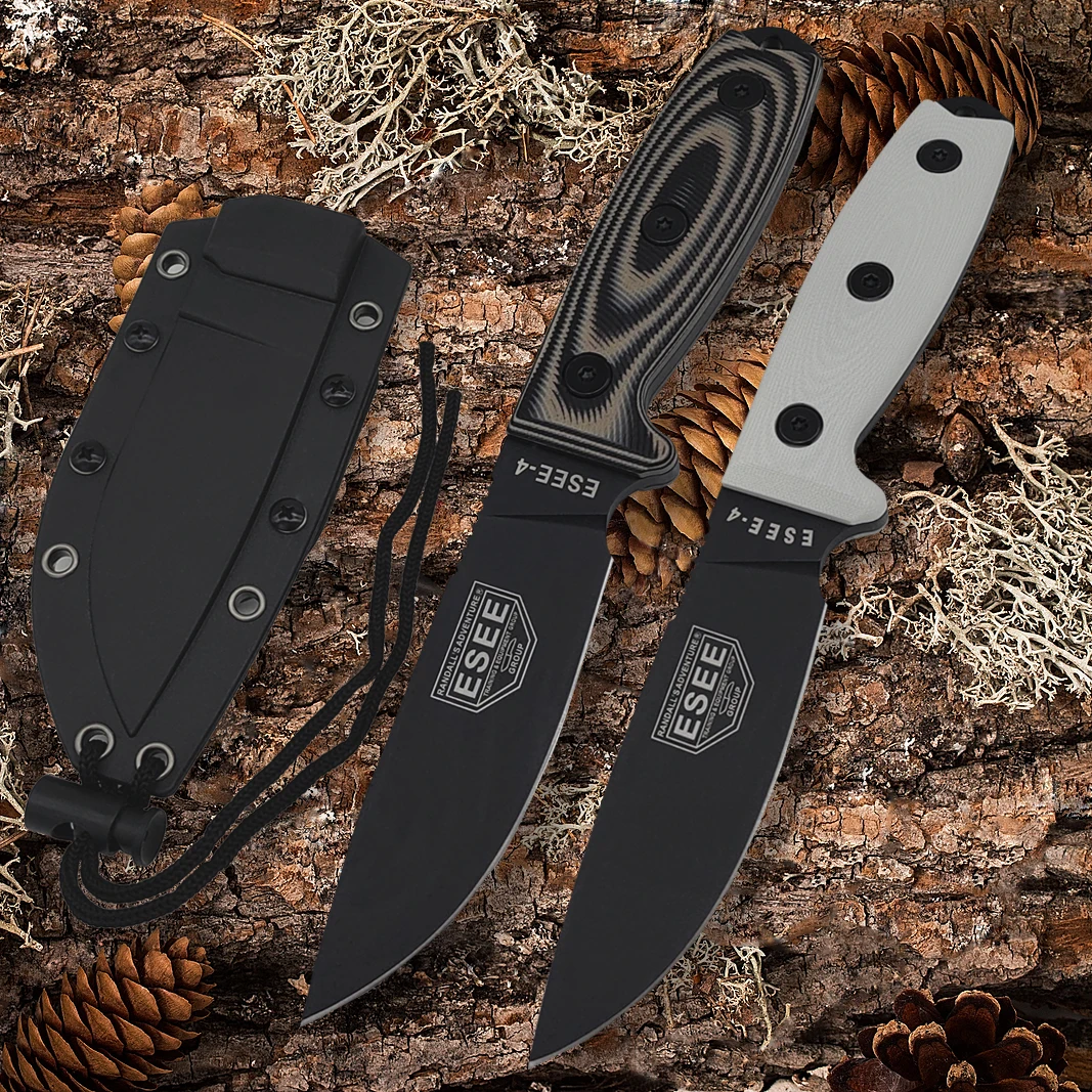 

ESEE4- Ant knife Tactical outdoor camping Fixed Blade Knife 9Cr18Mov Blade G10 + Hemp Handle EDC Hiking Hunting Tools Gift