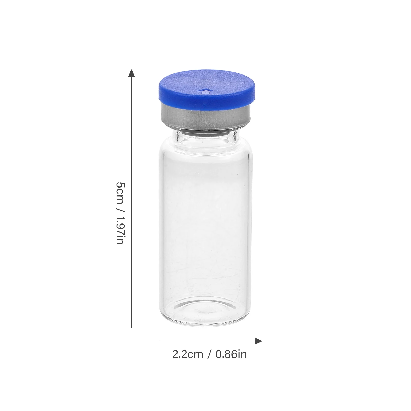 20 Uds botella de polvo liofilizado vial botellas científicas contenedores de viaje de vidrio para líquidos viales transparentes muestra de tapa de rosca