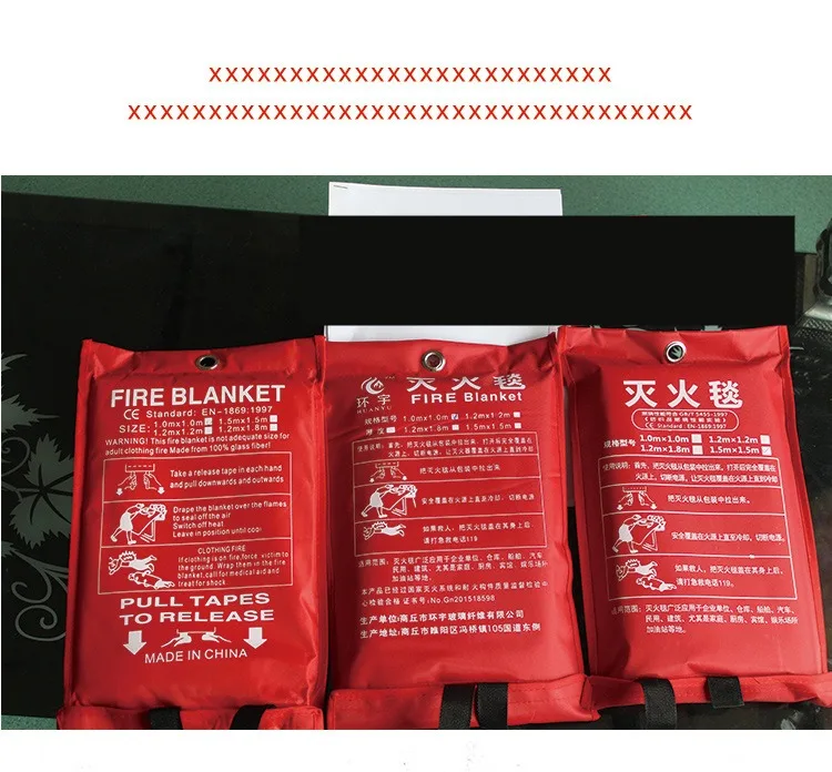 

1M * 1M 1mm Sealed Fire Blanket Home Safety Tent Emergency Survival Safety Cover Fiberglass Material