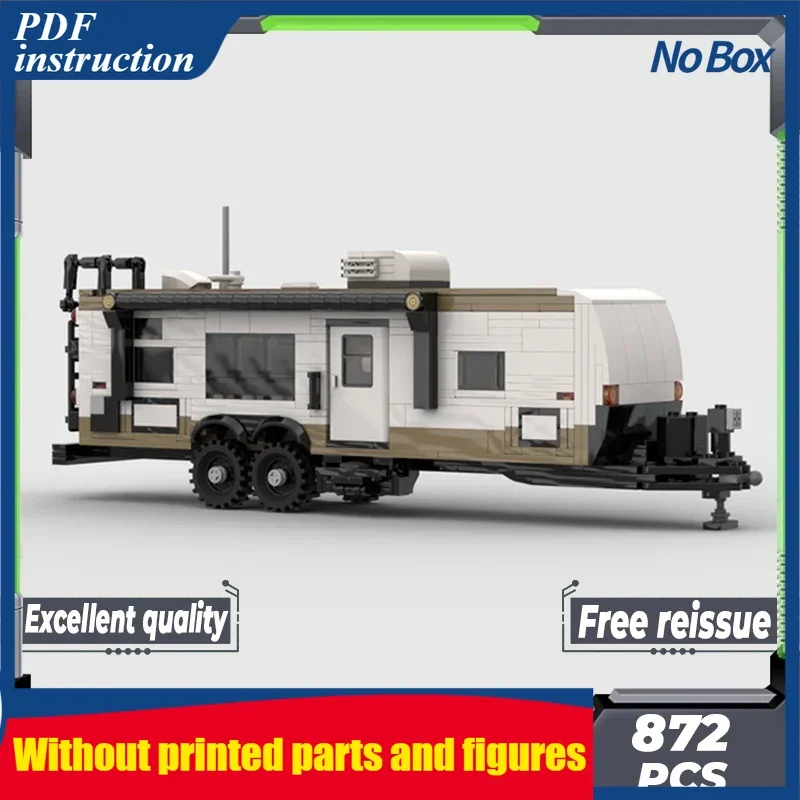 

City Car Model Moc Building Bricks Flight 264BHW Camper Trailer Technology Modular Blocks GiftsToys DIY Sets Assembly Christmas