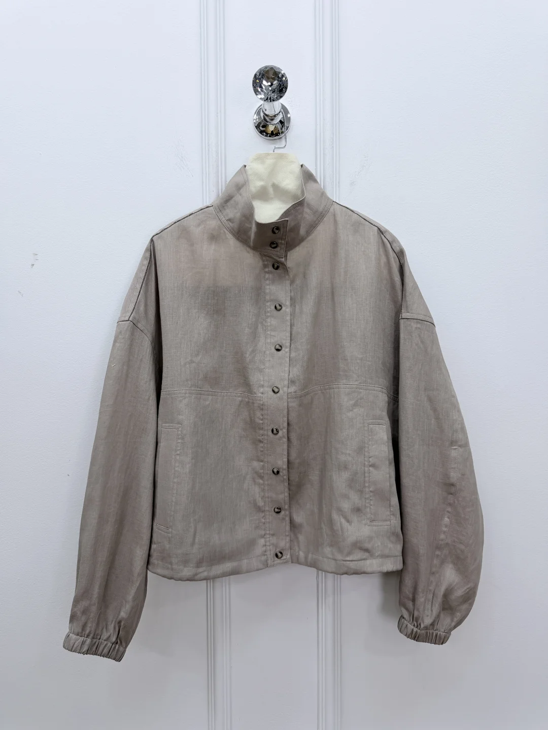 

Early Spring Style, High-Quality, Fashionable, Versatile, And Elegant Polo Collar Linen Jacket With Belt And Casual Pants Set