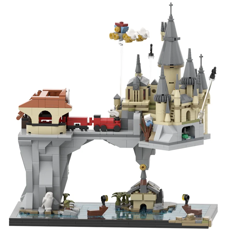 MOC Hogwarts Magic Castle Model Building Blocks Magic School House Building Assemble Brick Toys DIY Educational Children's Gift