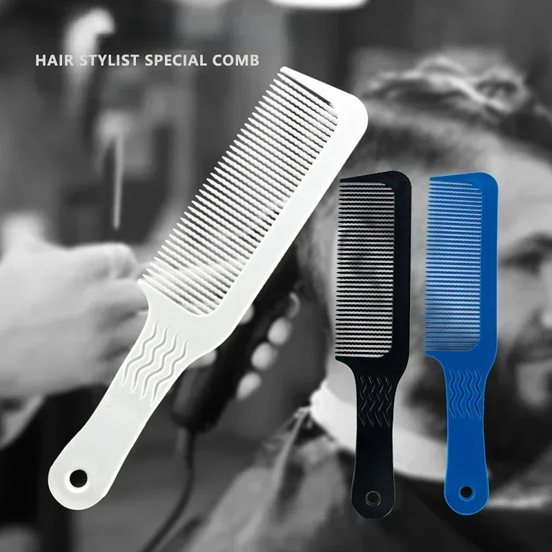 Professional Flat Head Cut Comb Anti-static Hair Cut Comb Wide Tooth Men Hair Cut Brush Salon Barber Hair Clipper Accessories