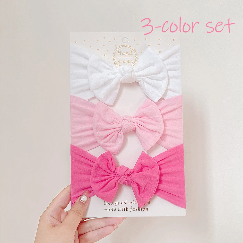 

Набор из 3 повязок на голову для новорожденных девочек: банты, тюрбаны, аксессуары для волос, повязки для малышей, детские головные уборы, аксессуары для волос для улицы