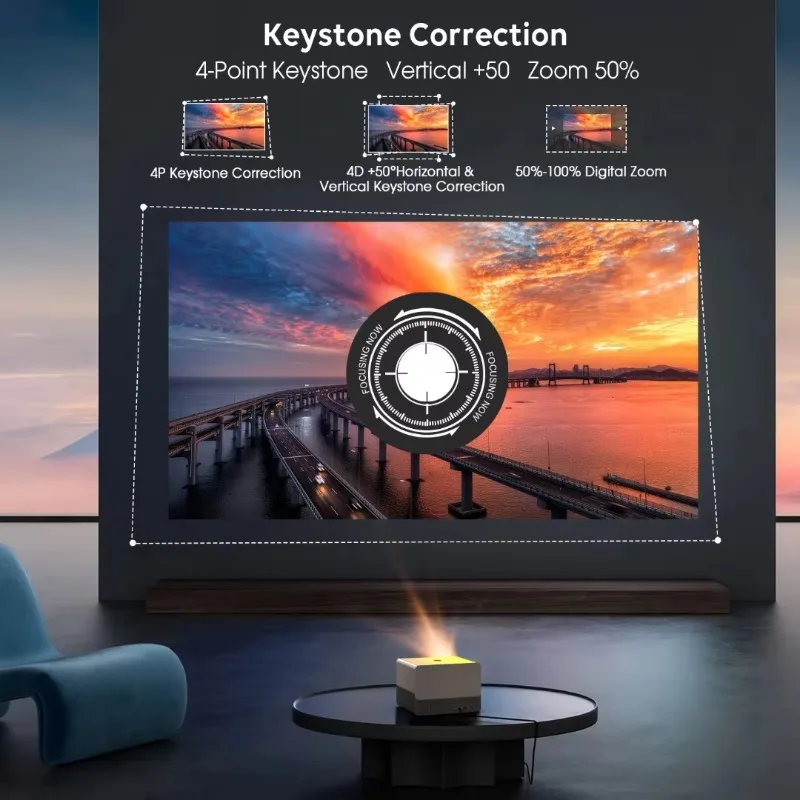 4K Led Mini Projector Portable Projector Home ultra HD Wall Cast Ceiling Hotel Office Hostel Projector