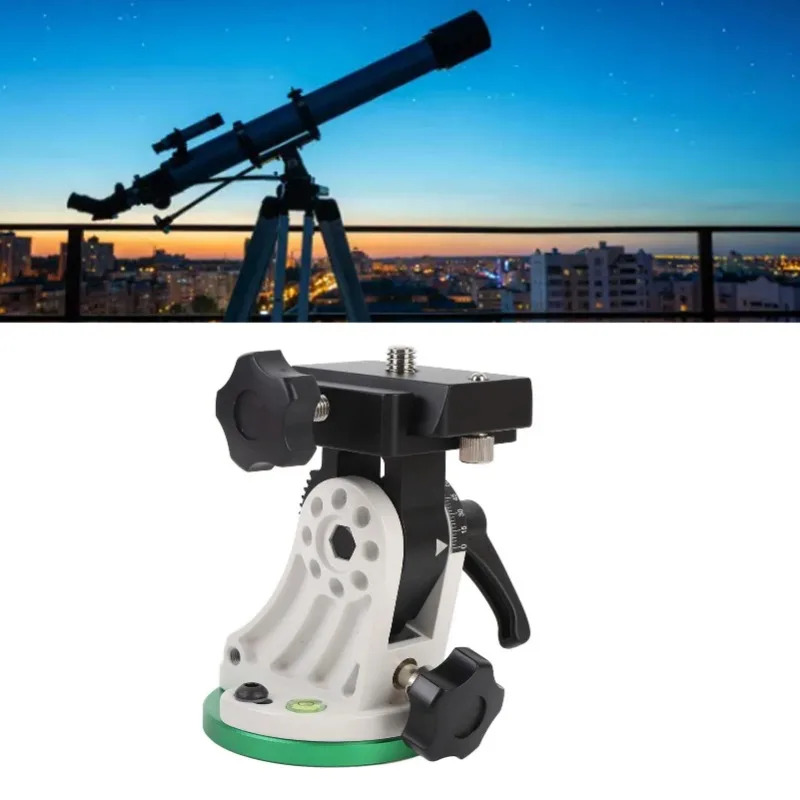 Aluminum Alloy Equatorial Wedge Telescope Mount Latitude Adjustment Base 3/8 Thread Portable Design Astronomy Telescope Accessor
