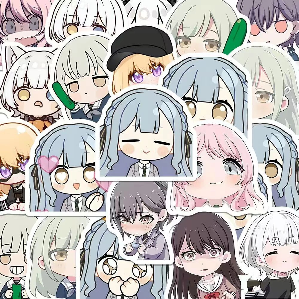 10/30/55pcs Girls Mygo Cartoon Stickers Bang Dream Anime Sticker Decoration Laptop Scrapbooking Phone Kawaii Chihaya Anon Decals