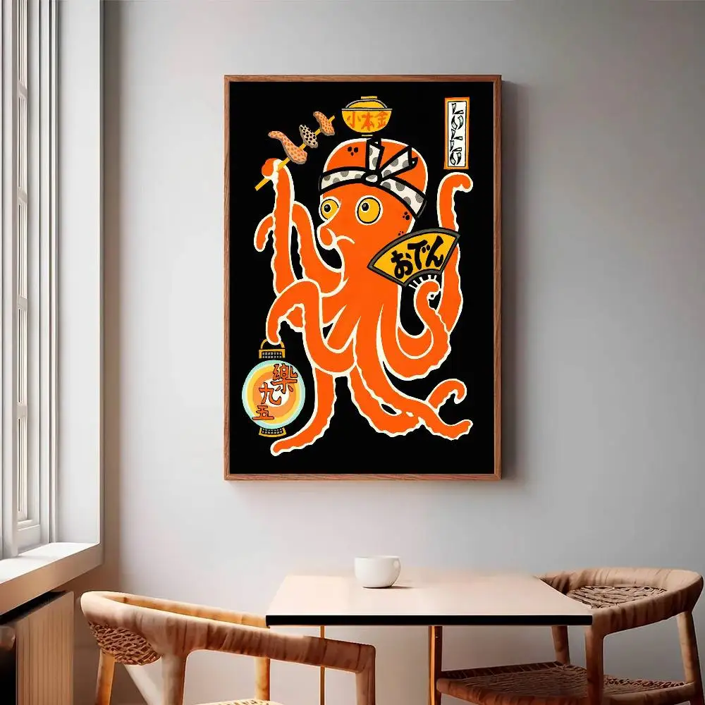 Octopus soup Poster Paper Print Home Living Room Bedroom Entrance Bar Cafe Art Painting Decoration