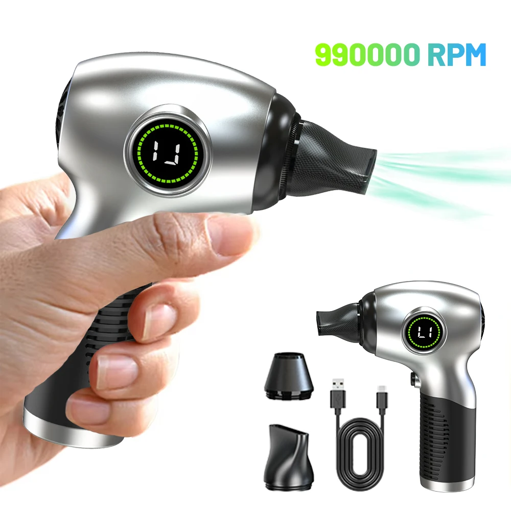 

Turbo jet fan Reach up to 990,000 RPM Portable Wireless Dust Cleaner Type C Charging Brushless Jet Blower Outdoor Home Clean