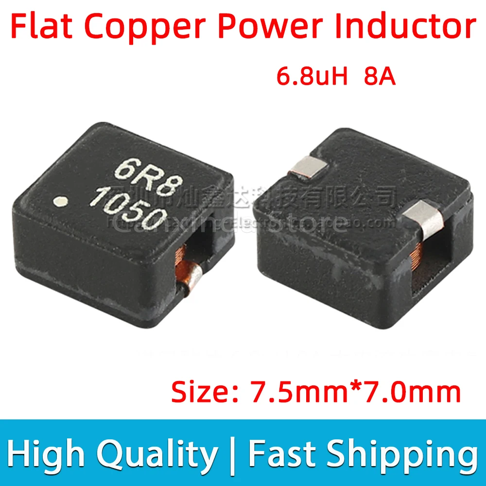 

5pcs HAH842-6R8 HAH842 SMD SMT Power Inductor Inductance 6.8uH 8A High Current Flat Copper Filter 7.5mm*7mm