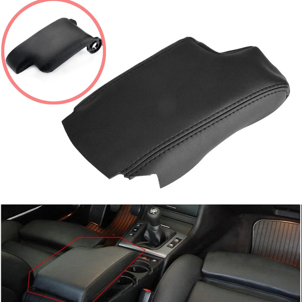 for BMW E46 1999 2000 2001 2002-2004 Car Center Console Box Armrest Cover Waterproof Accessories Synthetic Leather Protector Pad