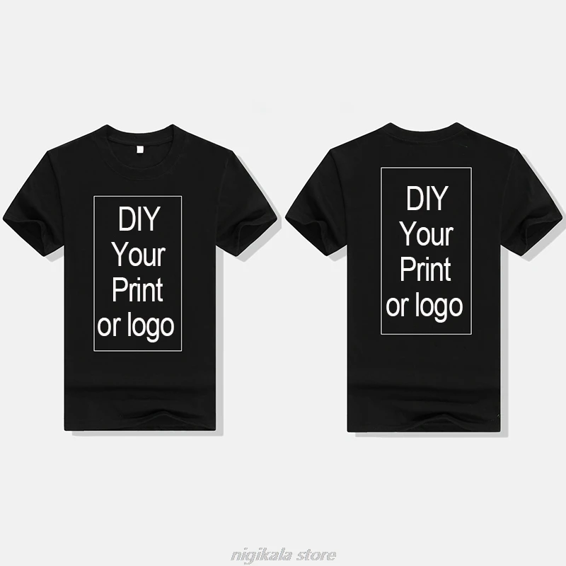 Custom Print T-shirt For Men And Women DIY Your Own Design Logo/Photo/Text Company Team Printing Apparel Advertising Tee Shirts