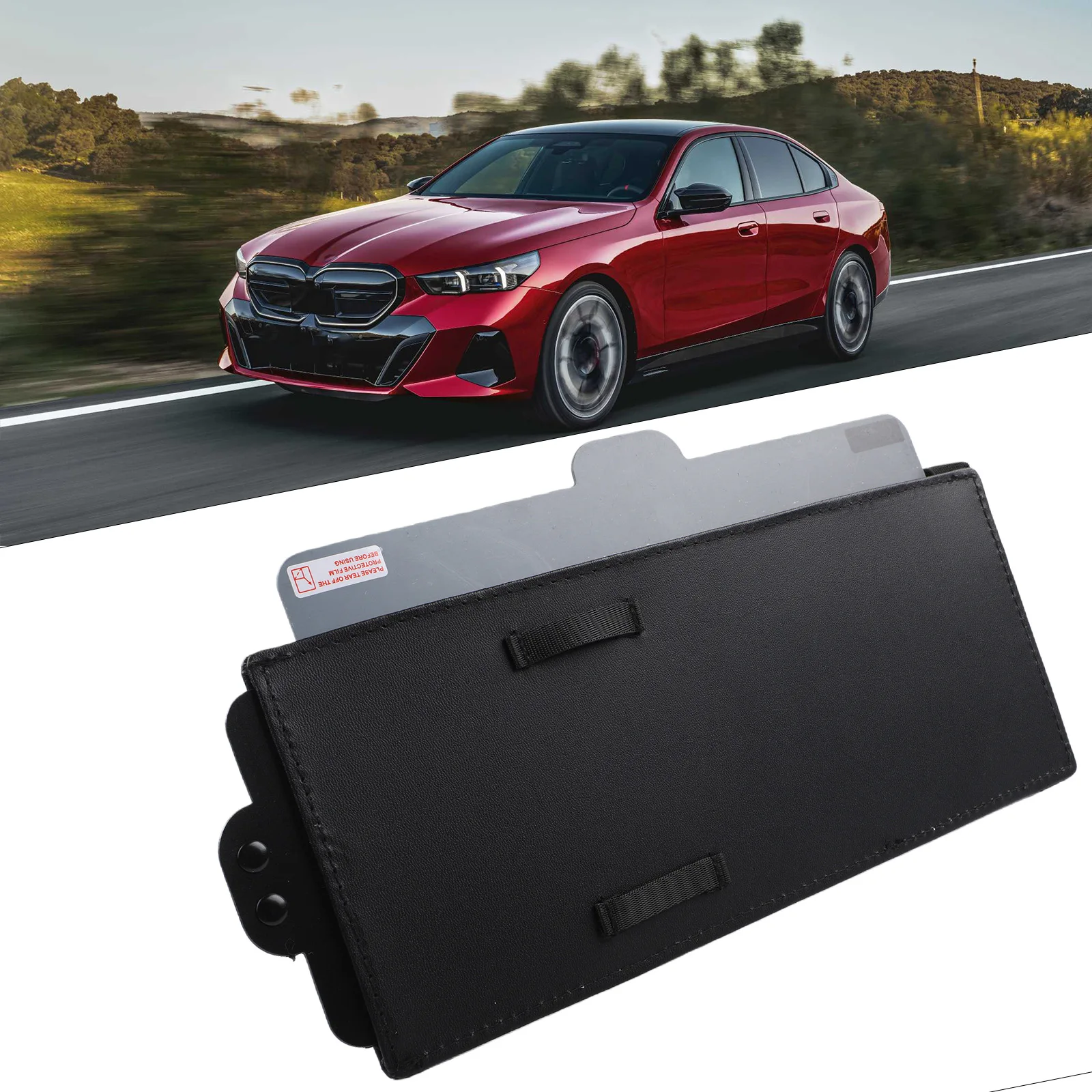 Driving Comfort Car Sun Visor Extender Glare Sleek Leather Finish Adjustable Straps Compatible With Most Vehicles