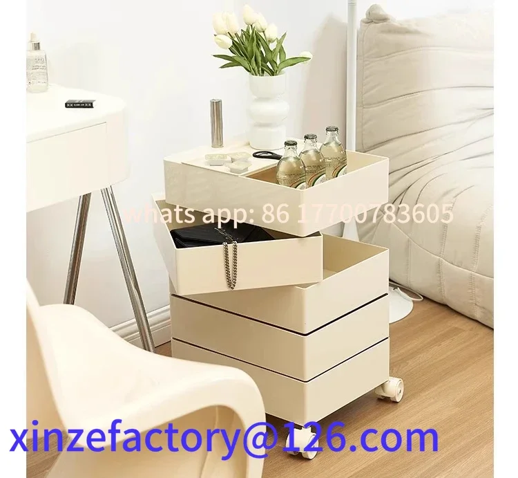 

Customizable Home Living Room Storage Cabinet Rotating Movable Storage Cabinet Bedroom Storage