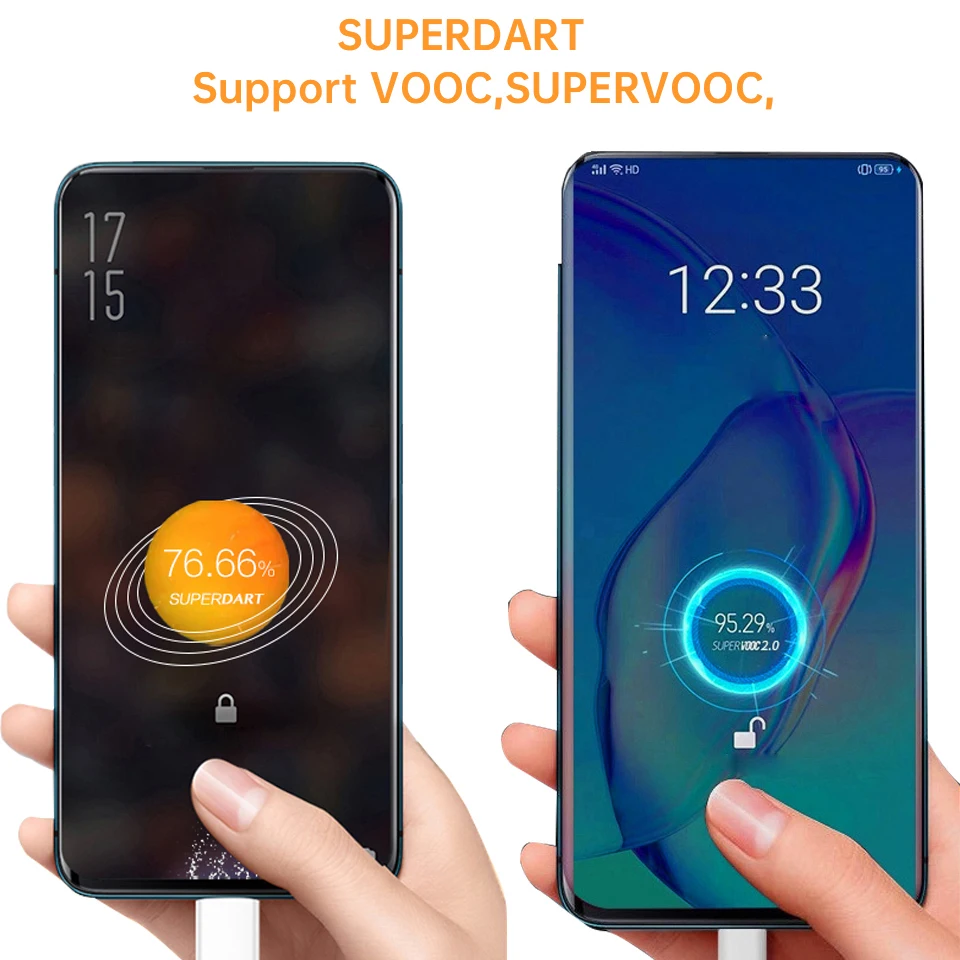 Для OPPO 80 Вт SUPERVOOC 2.0 Кабель для быстрой зарядки USB Type C 8A Для Reno8 Reno9 Reno10 Pro+ K10 Find X5 X6 Pro