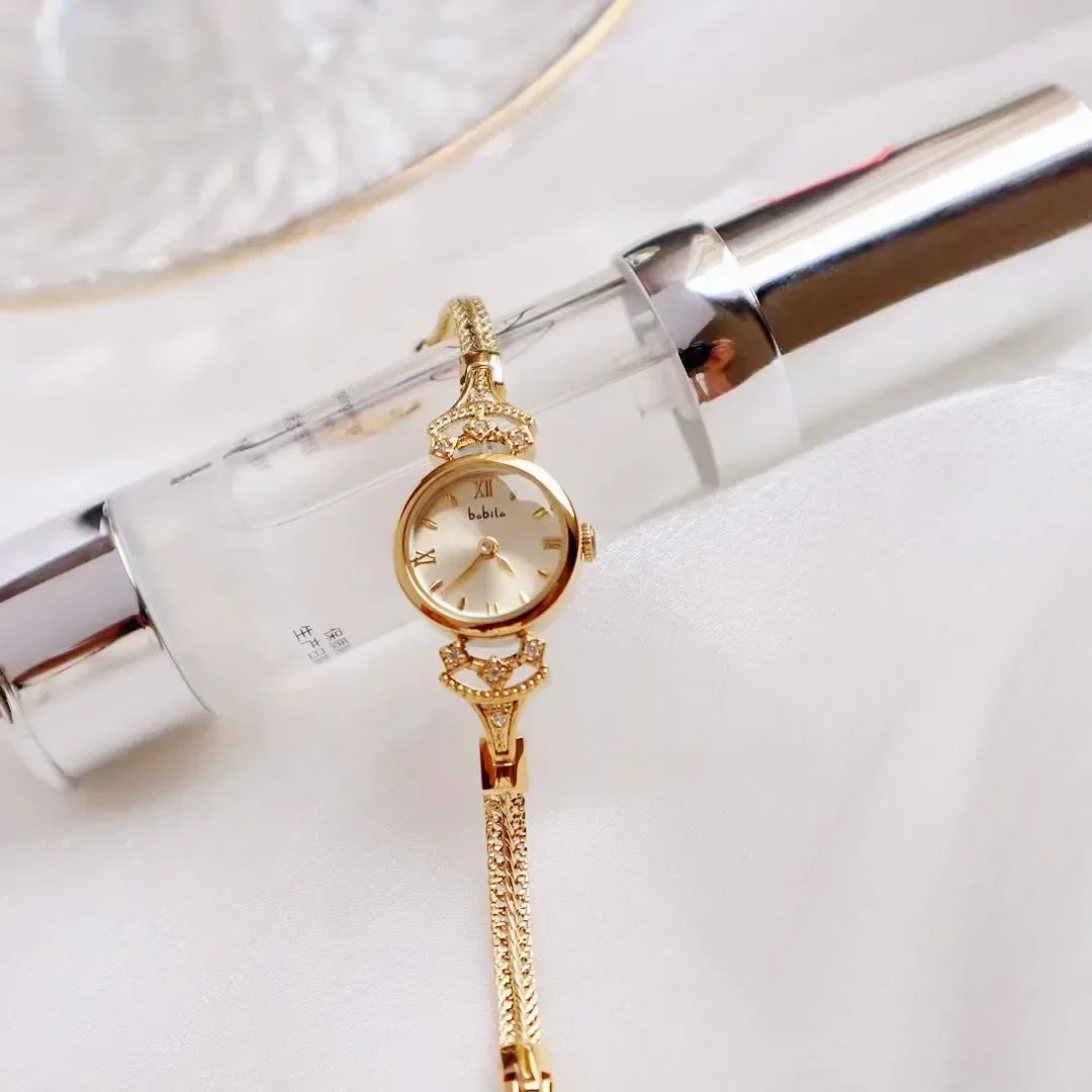 

High Quality Brass New Women's Watch Diamond Vintage Chain Jewelry Luxury Antique Elegant 24K Gold Gold Women's Watch