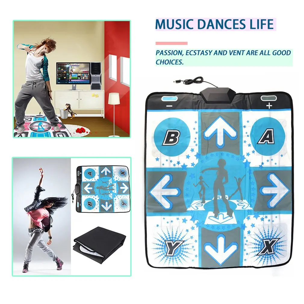 2022 Dance Mat Dancing Step Dancing Mat Dance Pad Dancer Blanket Equipment Revolution HD Non-Slip Foot Print Mat to PC with USB