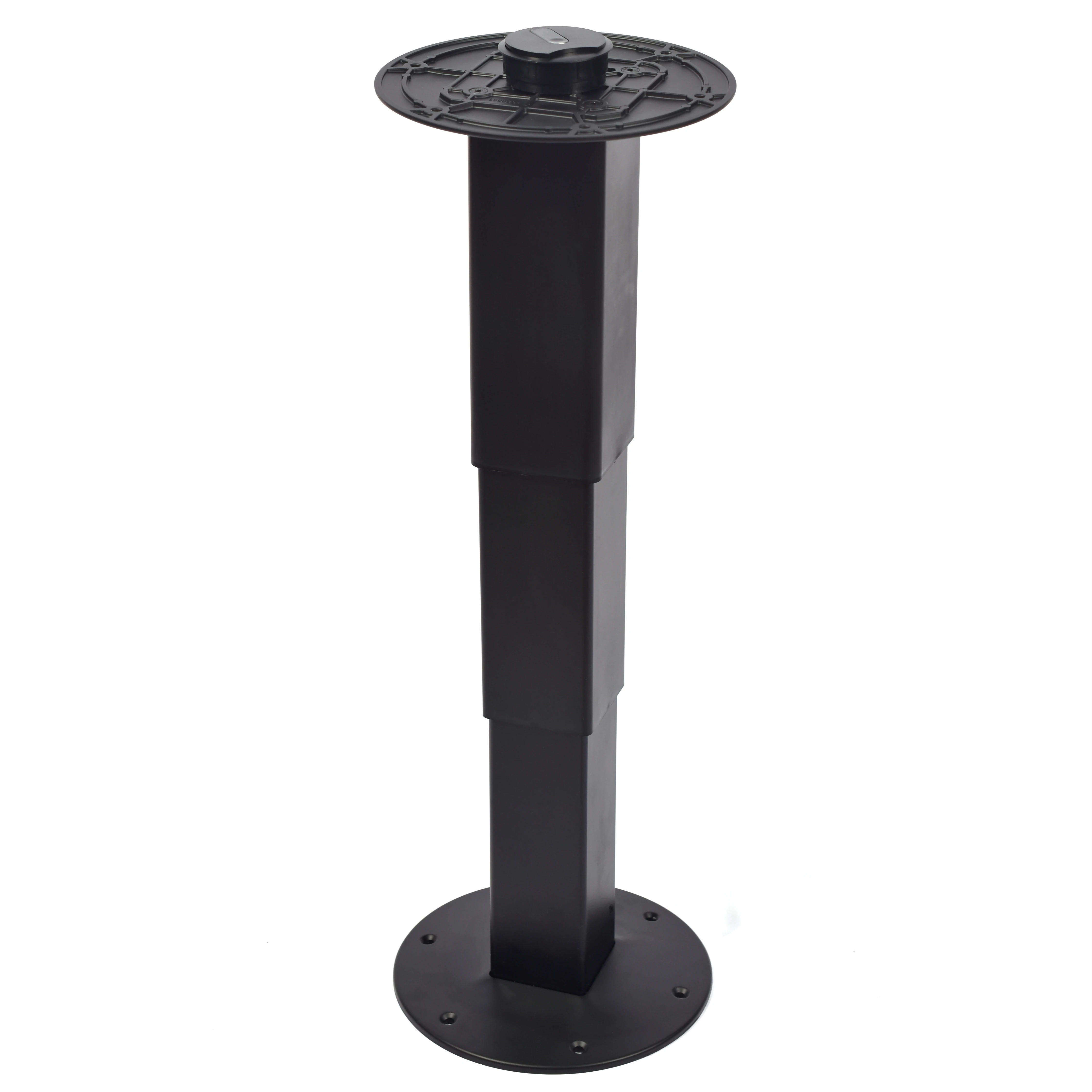 Caravan Adjustable Pneumatic Lift RV Boat Table Pedestal Detachable Steel Lightweight Black Stabilizer Leg