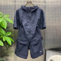 2pcs Summer Cool Casual Men's Set Fashion Quality Sunscreen Hooded Sweatshirt and Quick Drying Breathable Shorts