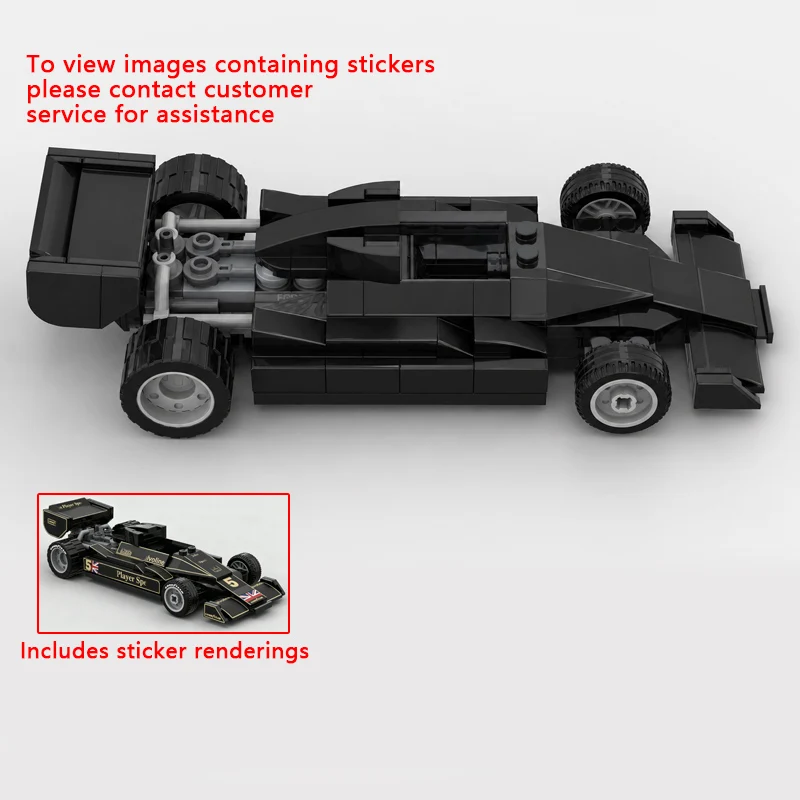 

Speed Racing Car Model MOC Building Bricks Formula Racing Modular Technology Children Holiday Gifts Assemble Toys Suit