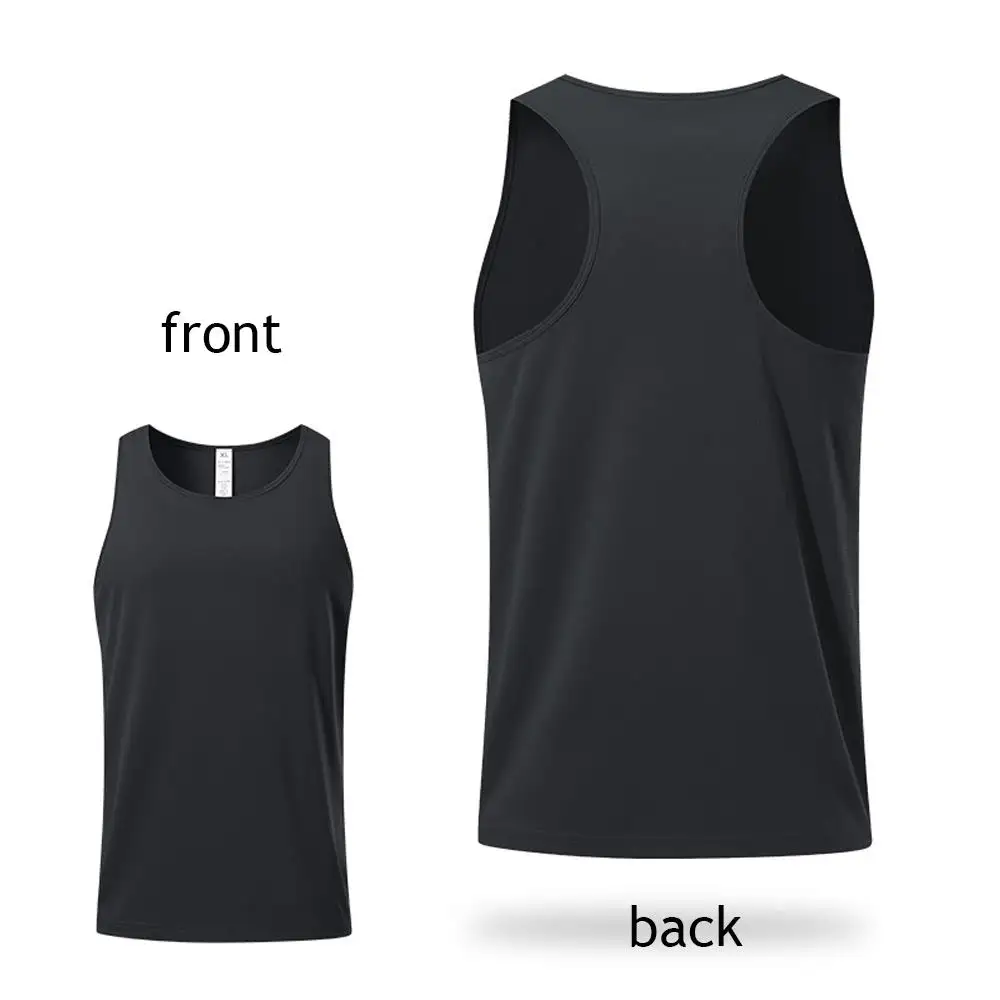 Summer Men's Tank Top Fashion Versatile Solid Color Singlets Casual O-neck Sleeveless Shirt Outdoor