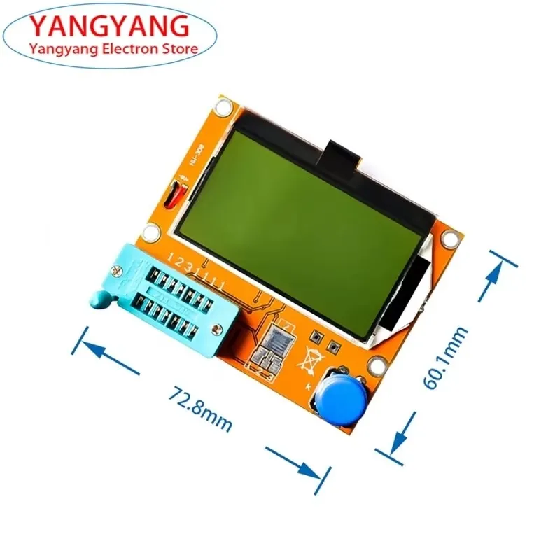 New LCR-T4 Mega328 12864 LCD Digital Transistor Displayscreen Tester Backlight Diode Triode Capacitance SCR Inductance ESR Meter