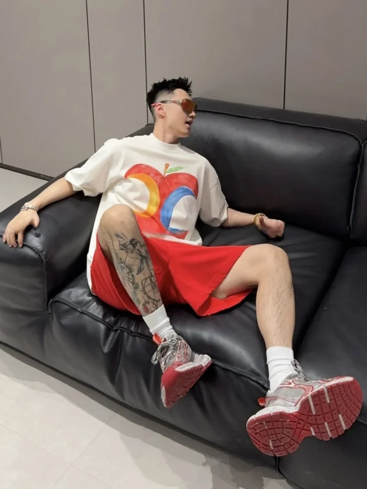 

Летний повседневный спортивный костюм унисекс: шорты и футболка, универсальный, удобный, с забавным принтом, для активного отдыха