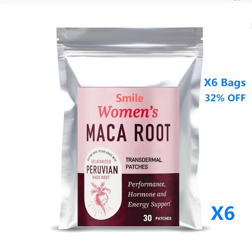 30 Count Women's Maca Root Transdermal Patches Boost Energy Support Hormone Balance And Menopause Symptoms