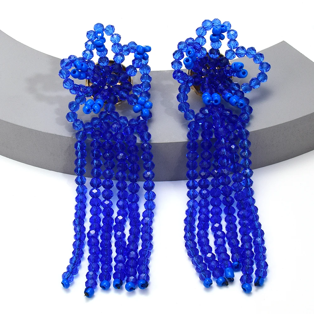 Bohemia Handmade Beads Dangle Earring Women's Ethnic Vintage Statement Acrylic Drop Earrings Jewelry Wholesale Brincos image 5