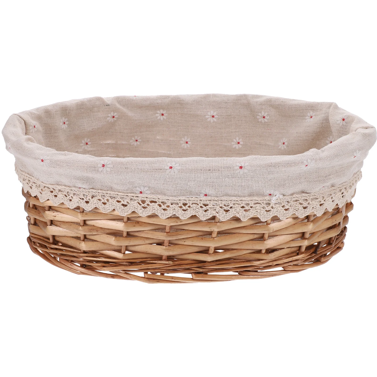 

Woven Storage Basket for Kitchen Home Decor Use Rattan Bread Fruit Organizer Vintage Style Serving Holder Woven Bread Basket