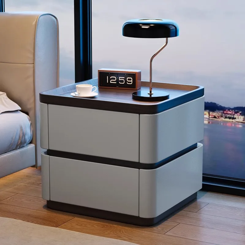 

Floor-to-ceiling installation-free password lock bedside table Modern simple new Italian minimalist high-end