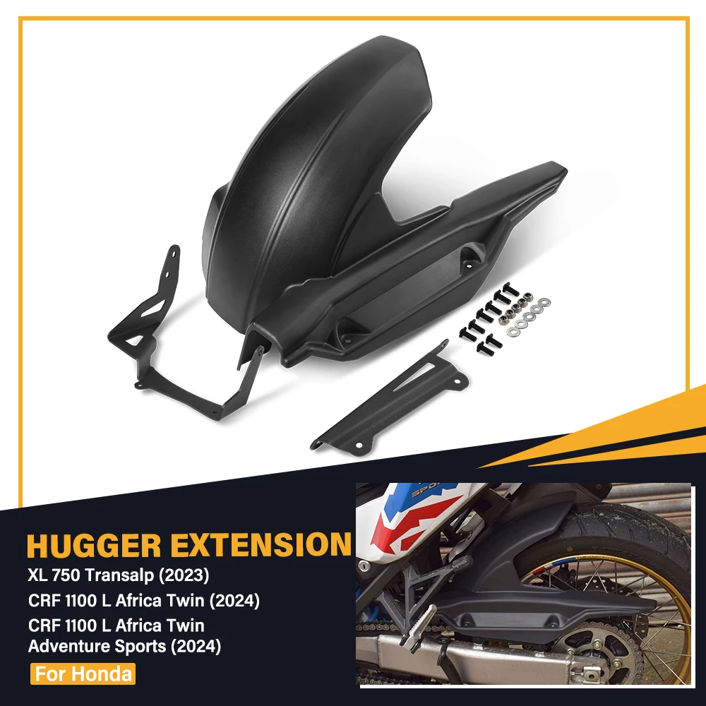 FOR HONDA XL 750 TRANSALP 2023- CRF 1100 L AFRICA TWIN/ADVENTURE SPORTS 2024- Moto Rear Wheel Extension Mudguard Splash Guard
