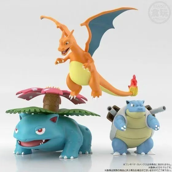 new-stock-bandai-candy-pokemon-scale-world-johto-region-samuel-oak-charizard-blastoise-venusaur-anime-original-figure-toys-gifts