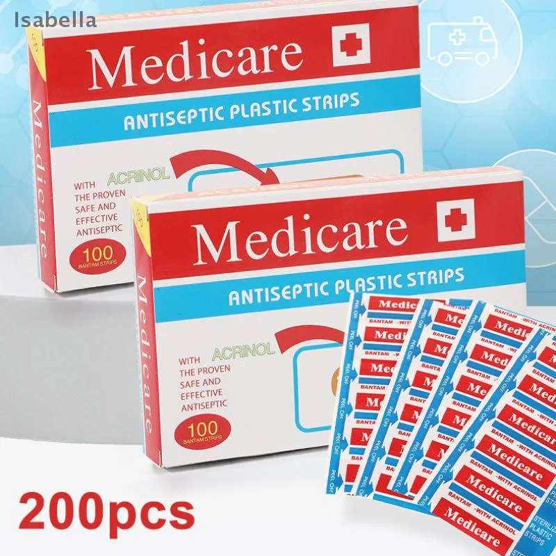 

★★★100/200Pcs Wound Hemostatic Patch Waterproof Band-Aids Adhesive Bandages Anti-Bacteria Breathable Band-Aids