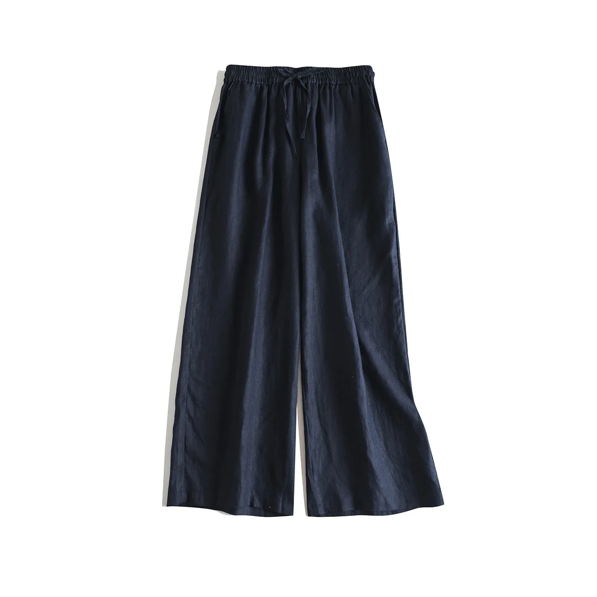 

Летние женские повседневные однотонные свободные широкие брюки с высокой талией