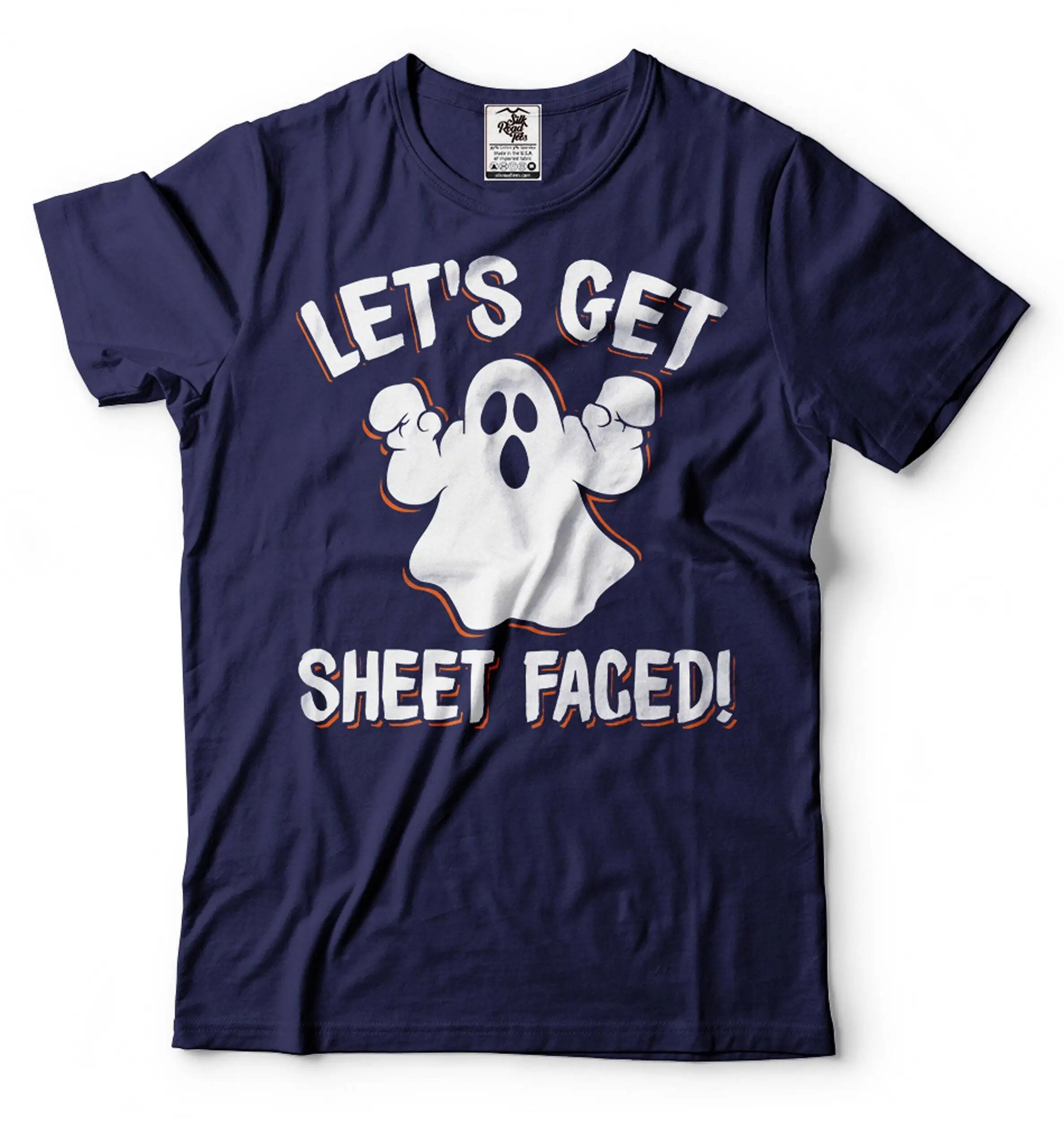 Mens Halloween T Shirt Ghost Funny Humorous Let'S Get Sheet Faced Party