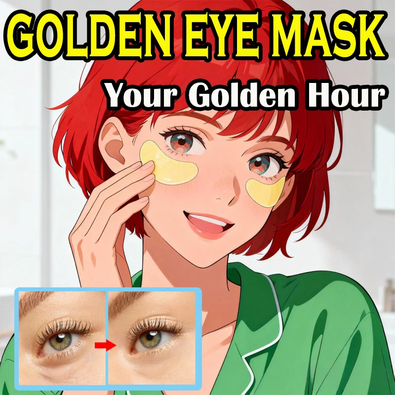 

Eelhoe Коллагеновая Золотая маска для глаз против темных кругов, мешки под глазами, увлажняющие патчи против морщин, подходят для всех типов кожи