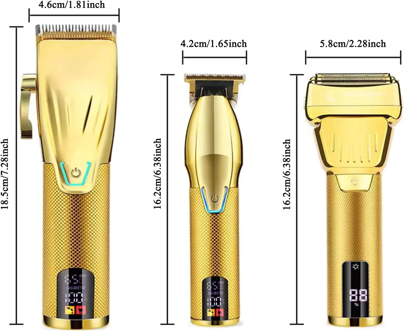 2026 New Upgrade Professional Hair Clippers For Men, Electric Foil Shavers Cordless T-Blade Hair Trimmer, 3 In 1 Barber Trimmer
