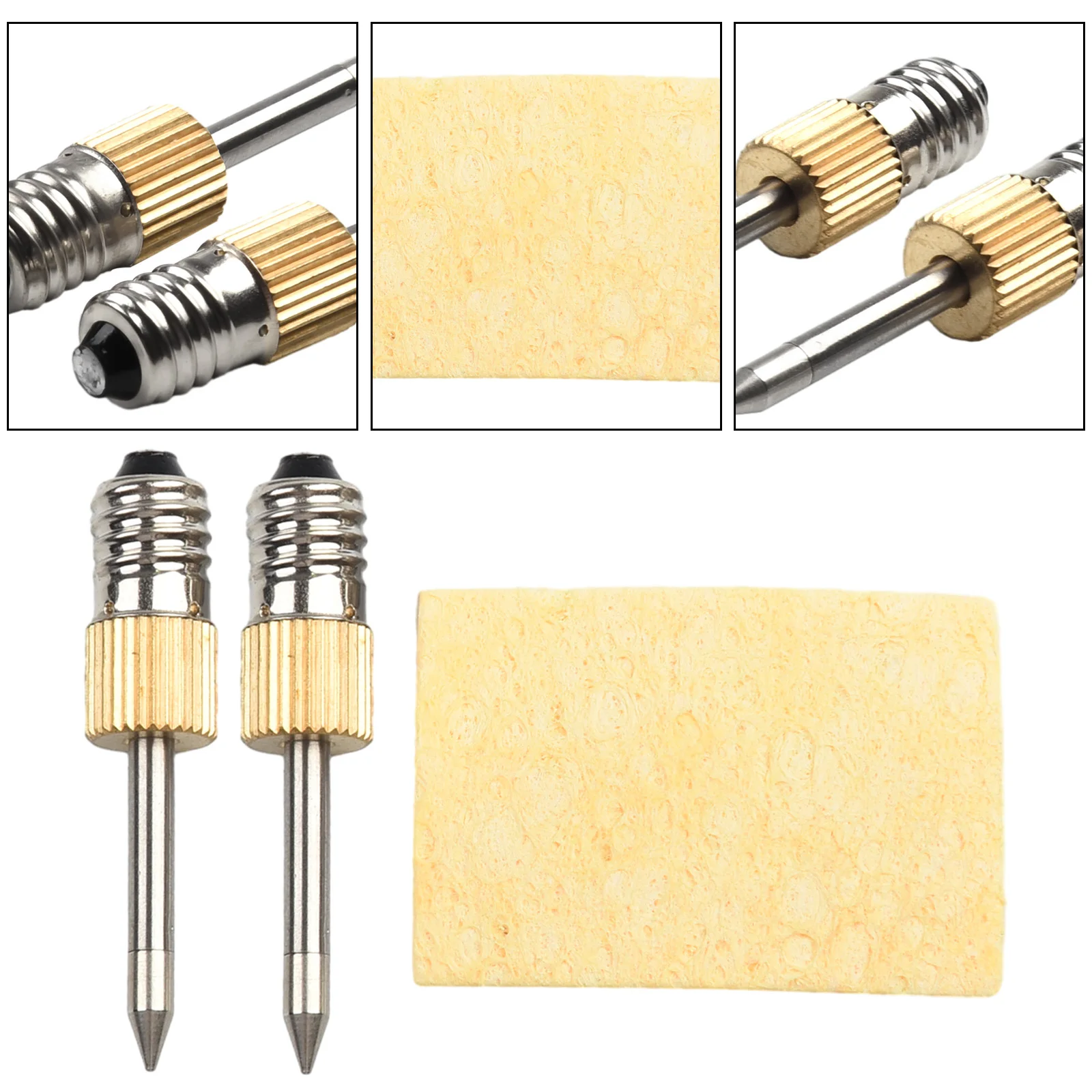New High Quality Practical Soldering Iron Tip With Sponge Power Tools 50 Mm E10 Interface For Spot Replacement