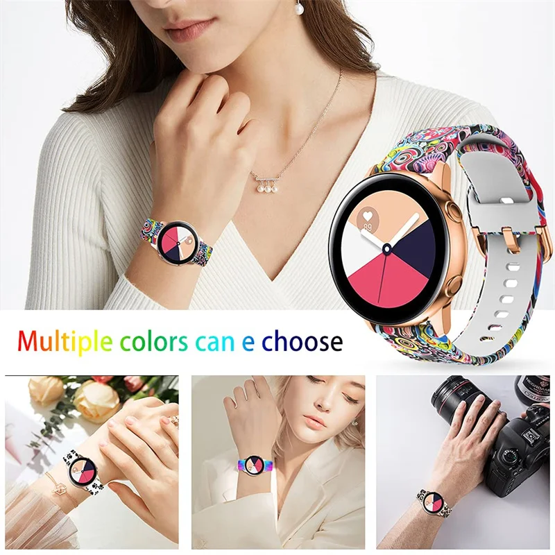 22 مللي متر 20 مللي متر الفرقة ل Amazfit GTS/4/2/2e/3 GTS2 Mini/GTR 4/3/Pro/47 مللي متر/GTR2/2e/ستراتوس 2/3 سوار Amazfit Bip 6 5 حزام مطبوع #6