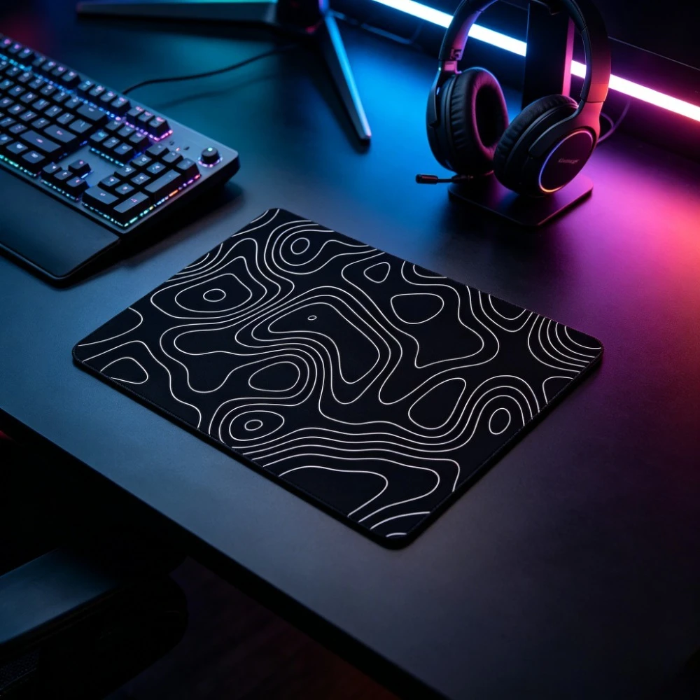 CIFBUY Strata Liquid Pattern Gaming Mouse Pad XXL Desk Mat Non-Slip Rubber Base Home Office Laptop Decor