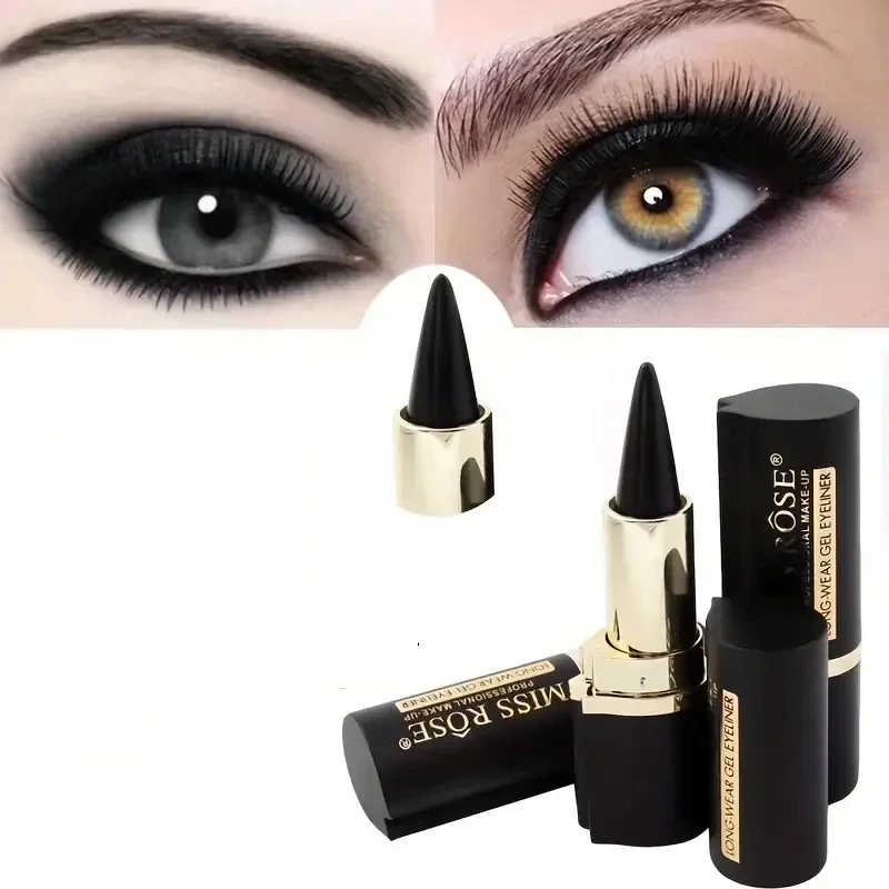 Creamy texture Eyeliner Black Eyeliner Pencil Waterproof Eye Enhancing Stick Solid  Long Lasting Smoky Eye Liner Cosmetic