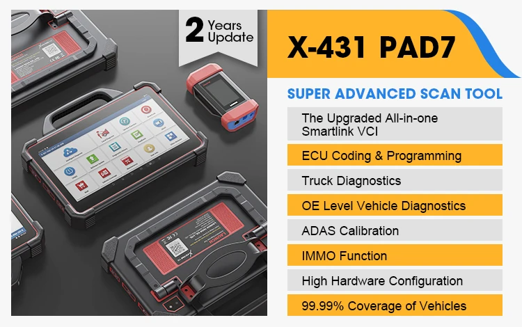 2023X431 Pad7 Pad Vii 7 Full System Ecu Programmering Wifi Elm327 Voertuig Bougie Tester Motorfiets Diagnostisch Gereedschap