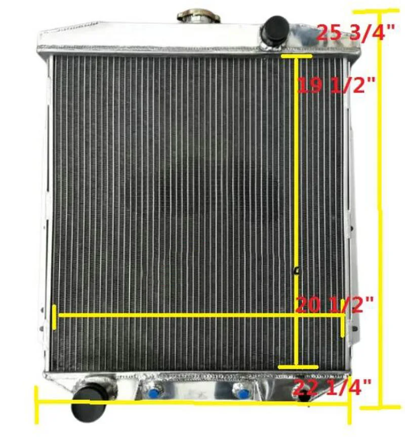 For Ford Car Fairlane Skyliner Sedan Wagon Mainline Torino V8 1954 1955 1956 Aluminum Radiator + Fan Auto/Manual 54 56 55