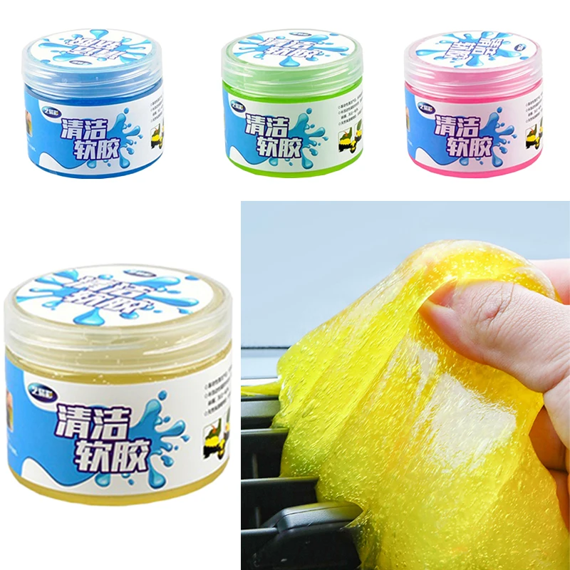 Gel de limpieza para salpicadero de ventilación de aire de coche, limpiador de suciedad reutilizable multiusos, Gel para teclado, portátil, Gel eliminador de polvo Interior de coche