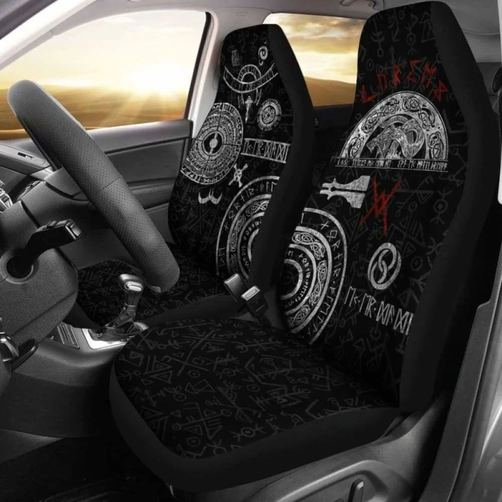 Viking Baldur God Of War Car Seat Covers,Pack of 2 Universal Front Seat Protective Cover