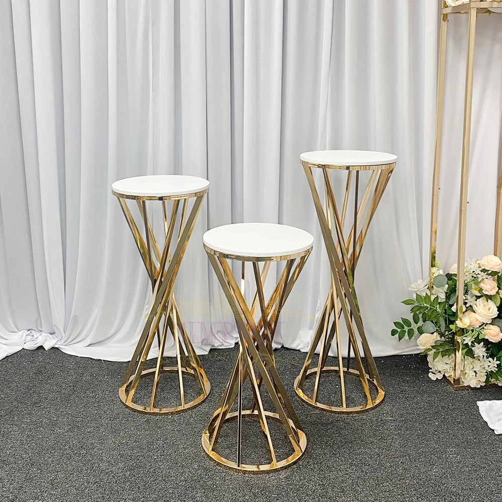 3pcs /Set Wedding Gold Cake Plinth/Party Dessert Table/Pedestals/Gold Cake Table