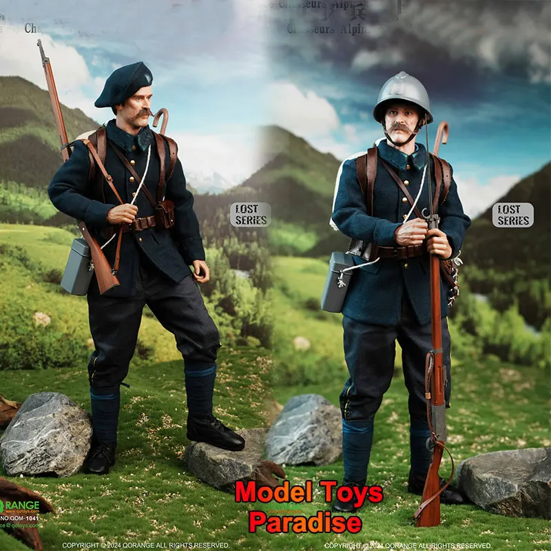 

QORANGE QOM-1041 1/6 Collectible Toys French Mountain Hunters Alpins in Vosges 1915 12'' Men Soldier Action Figure Model Gifts